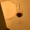 a candle & wine glasses - Seiji